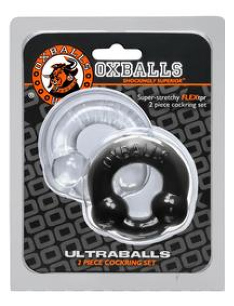 Ultraballs 2pk Cockring Blk/clr