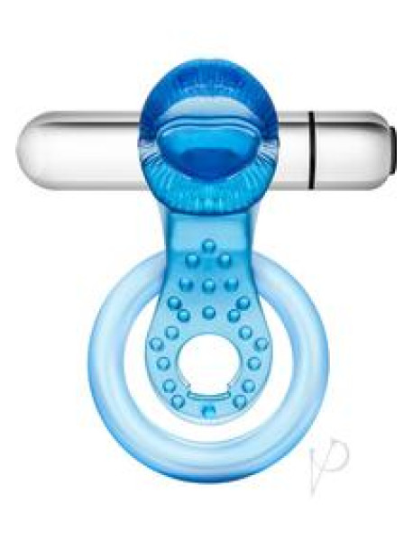 Stay Hard 10x Vibrating Tongue Ring Blue