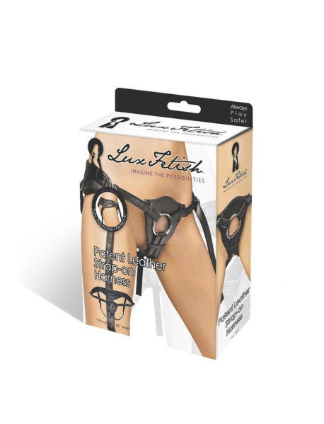 Lux F Patent Leather Strap On Black