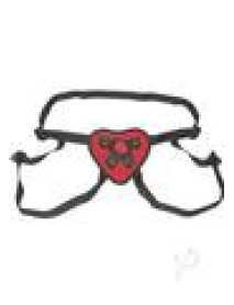 Lux F Heart Strap On Red