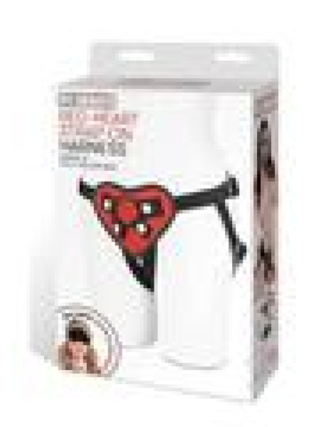 Lux F Heart Strap On Red