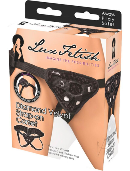Lux F Diamond Velvet S/o Corset Black