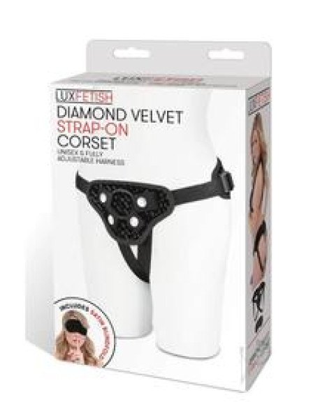 Lux F Diamond Velvet S/o Corset Black