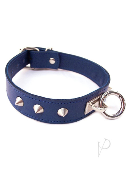 Rouge O Ring Studded Collar Blu