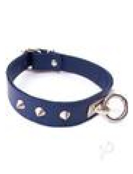 Rouge O Ring Studded Collar Blu