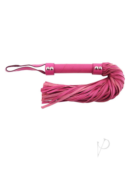 Rouge Short Leather Flogger Pnk