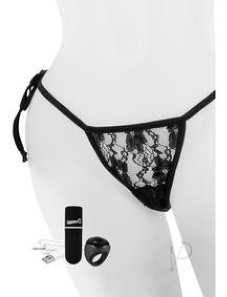 My Secret Remote C Panty Rechr Blk-indv