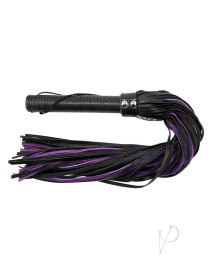 Rouge Long Leather Flogger Blk/prp