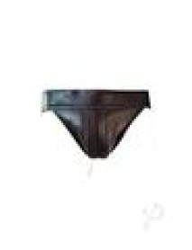 Rouge Zip Leather Jock Blk Xl