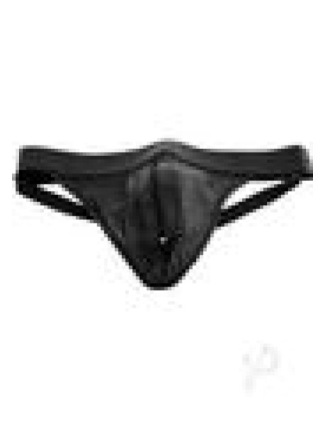 Rouge Zip Leather Jock Blk Xl