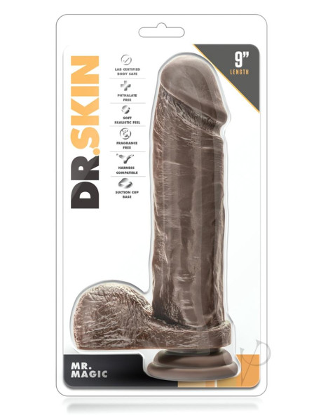 Dr Skin Mr Magic 9 Dildo Chocolate