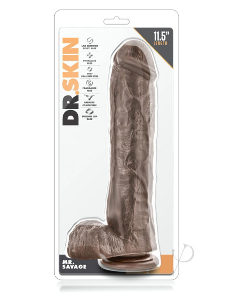 Dr Skin Mr Savage 11.5 Dildo Chocolate Dr Skin Mr Savage 11.5 Dildo Chocolate