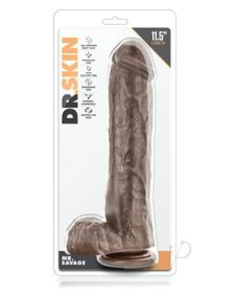 Dr Skin Mr Savage 11.5 Dildo Chocolate Dr Skin Mr Savage 11.5 Dildo Chocolate