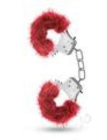 Temptasia Plush Fur Cuffs Burgundy