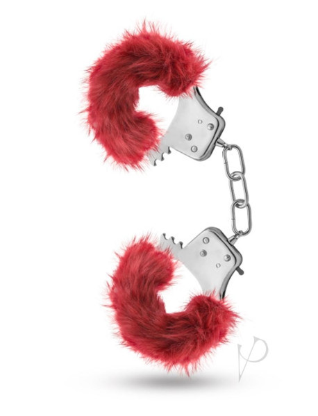 Temptasia Plush Fur Cuffs Burgundy