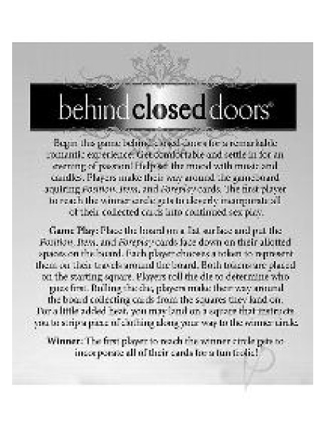 Bcd Behind Closed Doors (nv)