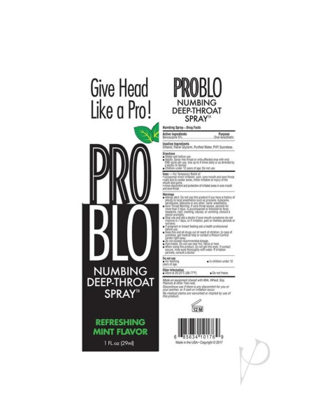 Problo Numbing Spray Mint