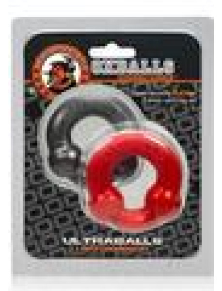 Ultraballs 2pk Cockring Steel/red