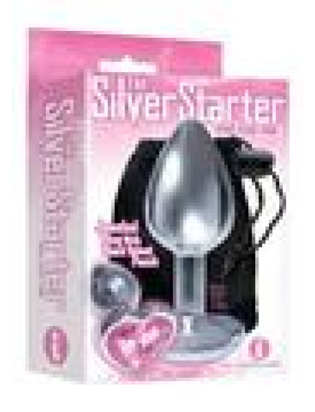 The 9 Silver Starter Heart Plug Pink