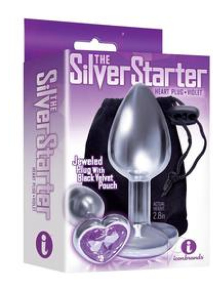 The 9 Silver Starter Heart Plug Violet