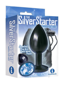 The 9 Bejewled Stainless Plug Cobalt