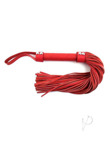 Rouge Short Leather Flogger Red