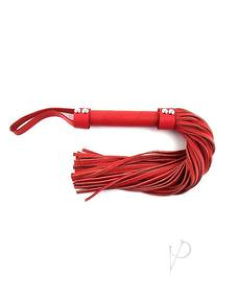 Rouge Short Leather Flogger Red