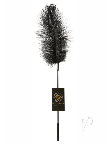 Ostrich Feather Black Tickler