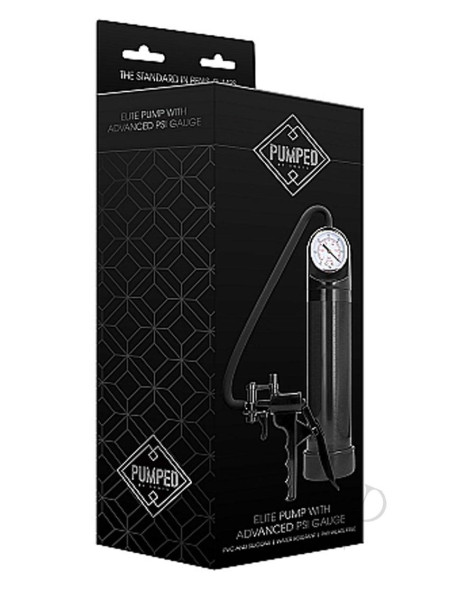 Pumped Elite Pump W/psi Gauge Blk(spec)
