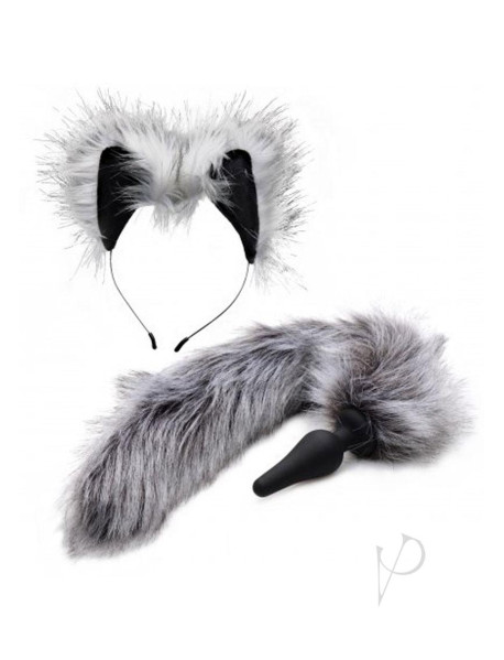 Tailz Grey Wolf Tail And Ears Set