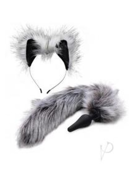 Tailz Grey Wolf Tail And Ears Set