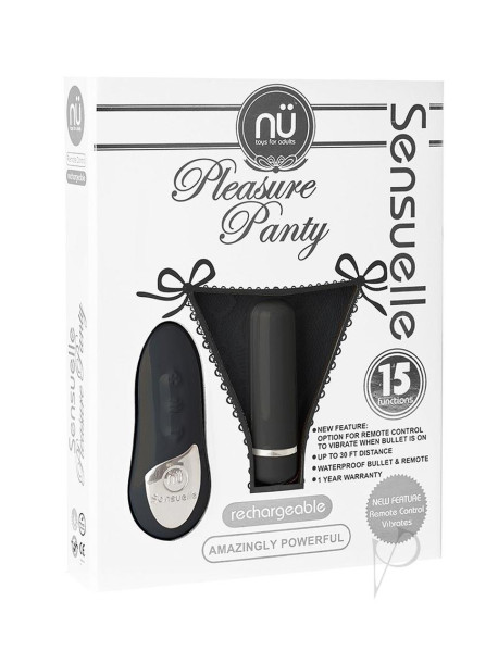 Sensuelle Pleasure Panty R/c Bullet Bk