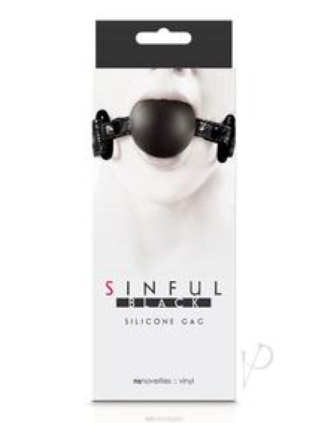 Sinful Soft Silicone Gag Black Sinful Soft Silicone Gag Black
