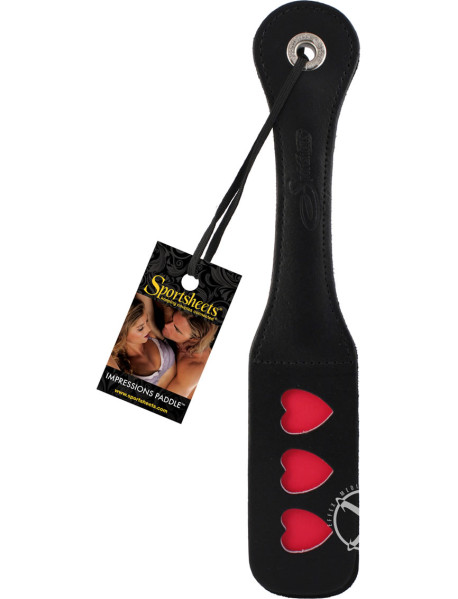 12 Leather Heart Impression Paddle