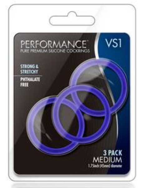 Performance Ring Vs1 Med Silicone Indigo