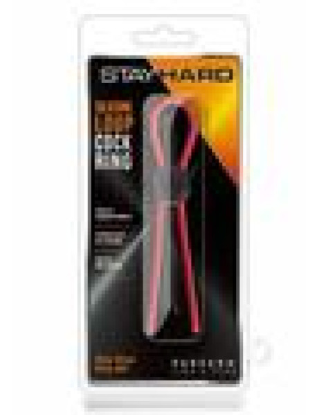 Stay Hard Silicone Loop Cock Ring Red