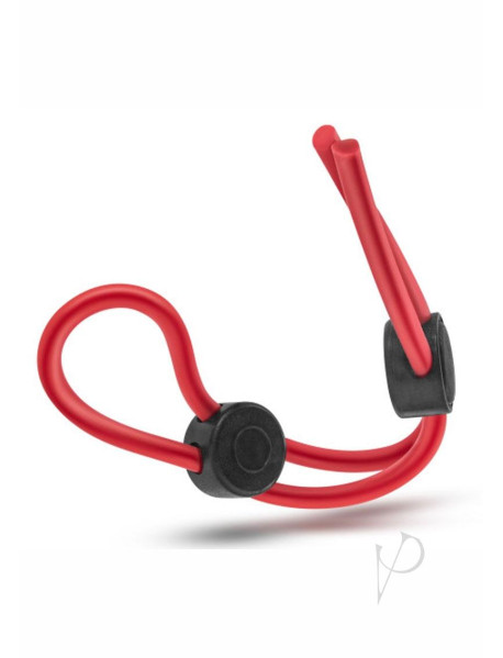 Stay Hard Silicone Dbl Loop Cockring Red