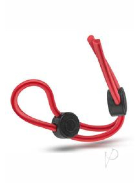 Stay Hard Silicone Dbl Loop Cockring Red