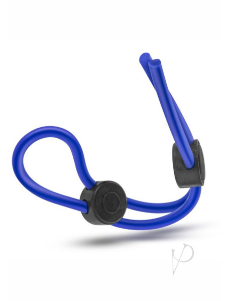 Stay Hard Silicone Dbl Loop Cockring Blu
