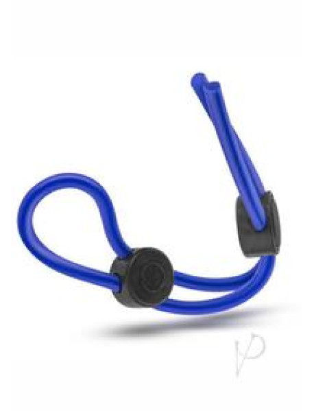 Stay Hard Silicone Dbl Loop Cockring Blu