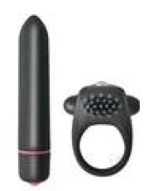 Intense Cockring and Bullet Black