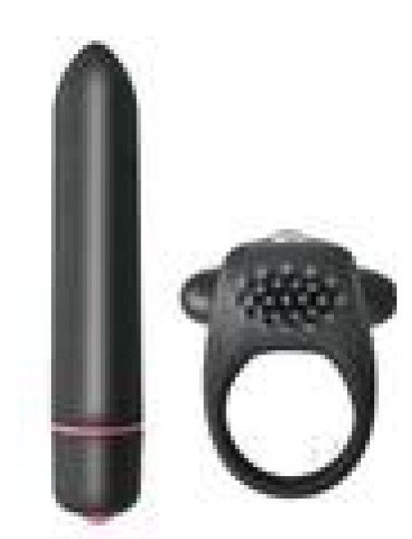 Intense Cockring and Bullet Black