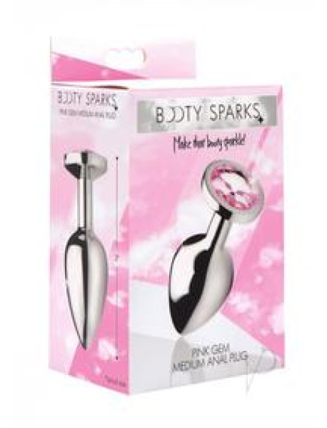 Booty Sparks Pink Gem Anal Plug Md