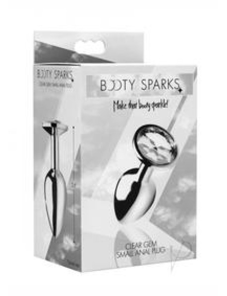 Booty Sparks Clear Gem Anal Plug Sm Booty Sparks Clear Gem Anal Plug Sm