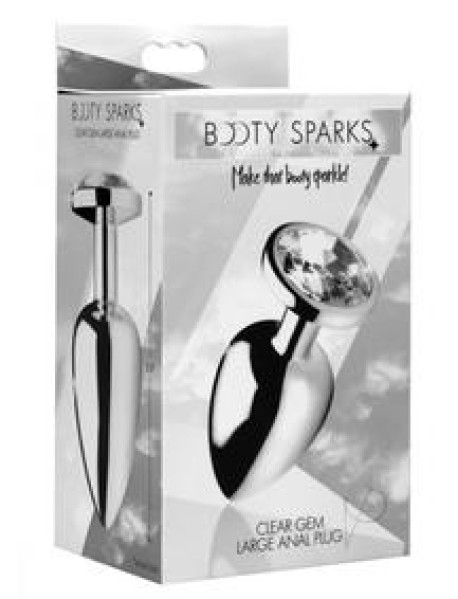 Booty Sparks Clear Gem Anal Plug Lg