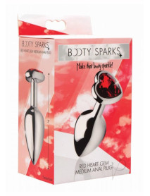 Booty Sparks Red Heart Anal Plug Md