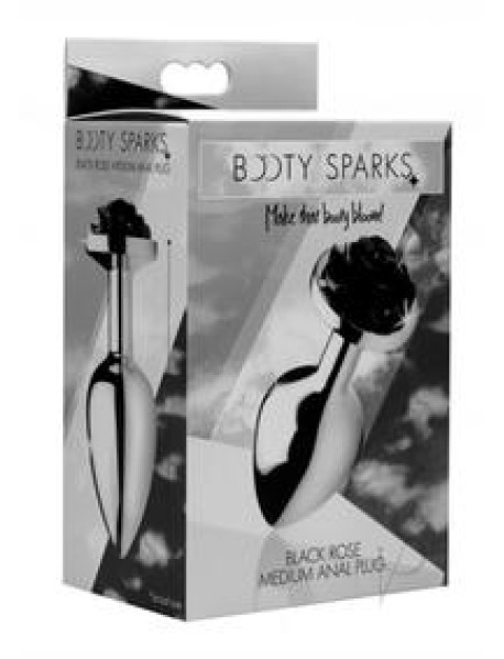 Booty Sparks Black Rose Anal Plug Md