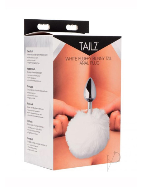 Tailz Fluffy Bunny Tail Anal Plug White