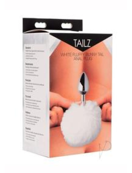 Tailz Fluffy Bunny Tail Anal Plug White