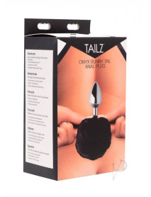 Tailz Fluffy Bunny Tail Anal Plug Black